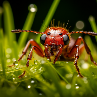 Visuel crée à l'aide de l'intelligence artificielle : fourmi rouge